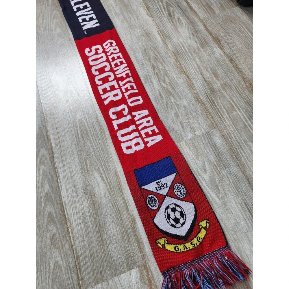 Indy Eleven Soccer Scarf 2014 Inaugural Season USL Fan Scarf Blue Red Acrylic